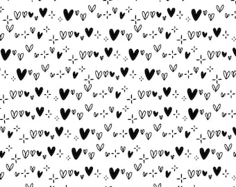 Hand Drawn Heart Digital Paper: Planner Stickers (PNG)