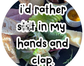 I'd Rather Die Cut Sticker: Hand Drawn Planner Stickers (Digital)
