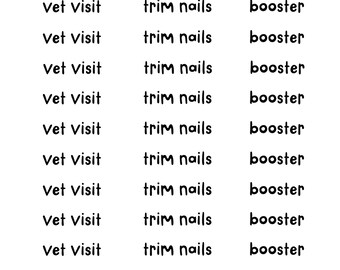 Pet Care Planner Stickers: Hand Drawn Journal Embellishments (Digital Stickers)