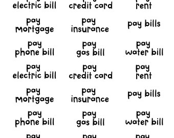 Hand Drawn Bill Payment Planner Stickers (Digital Stickers)