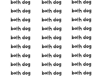 Hand Drawn Bath Dog Planner Stickers (Digital Download)