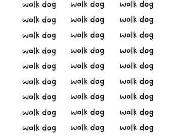 Dog Walking Planner Stickers: Hand Drawn Printable Stickers (Digital Download)