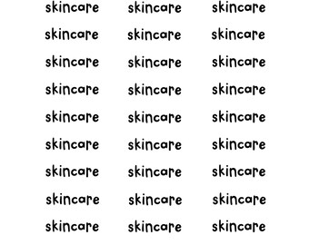 Skincare Planner Stickers: Hand Drawn Journal Stickers (Digital Download)