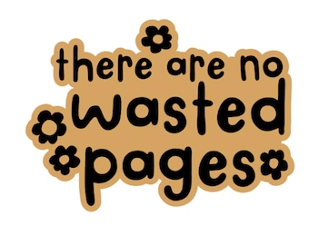 Wasted Pages Sticker: Hand Drawn Journal Planner (Digital Download)