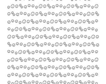 Tiny Smiley Face Stickers: Hand Drawn Planner Stickers (Digital Download)