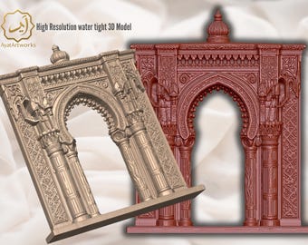 Turkish Ornate Door Panel 3D Model: CNC Router, Wood Carving STL File (Digital Download)