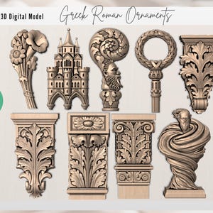 Gothic & Romanesque 3D Models Bundle: CNC, Laser, 3D Printing (STL Files, Digital Download)