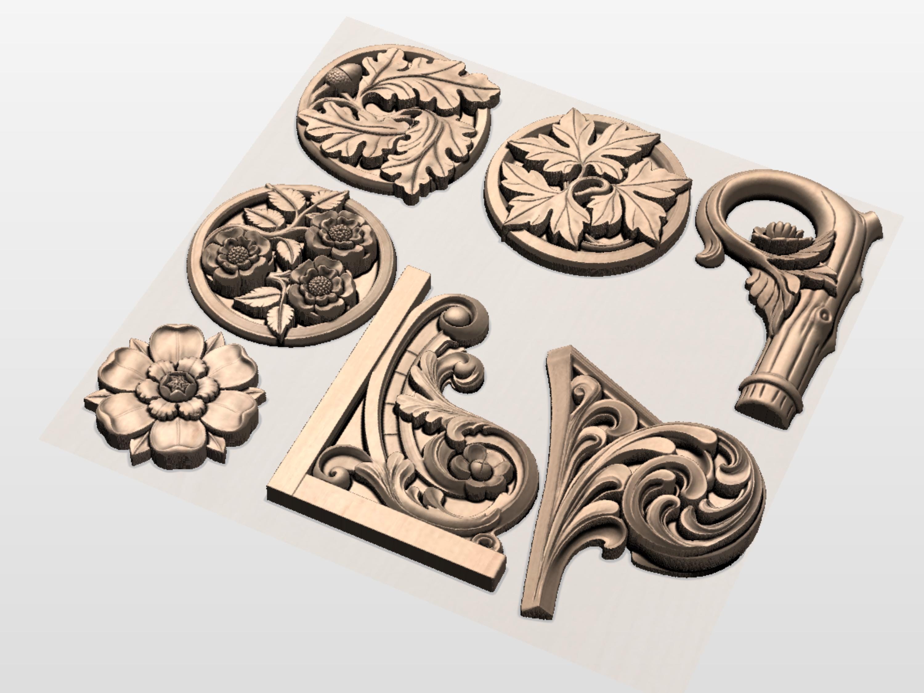 17 Gothic Romanesque 3D Models Bundle | CNC, Laser Engraving, 3D ...