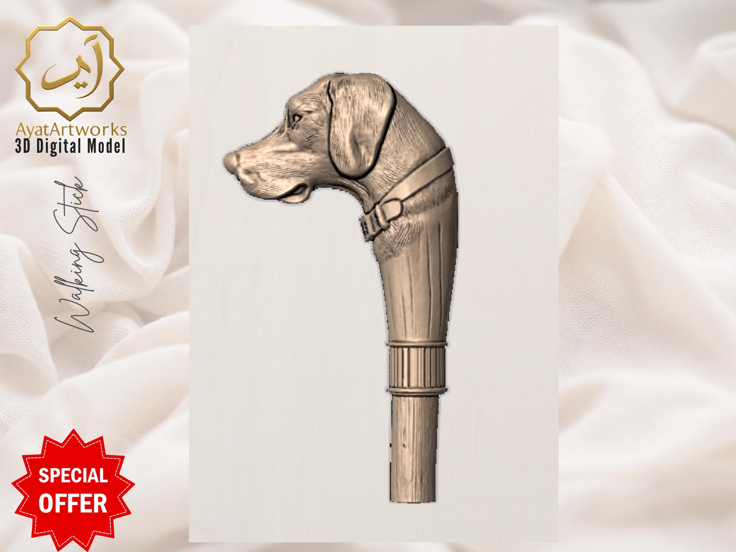 15 Walking Stick Handle STL Bundle | 3D Print Cane Handles | Instant ...
