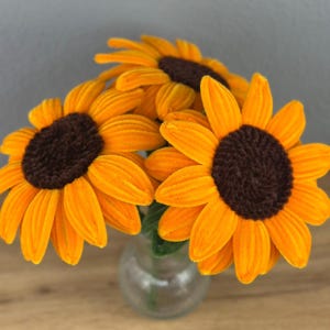 XXL Sonnenblume aus Pfeifenreinigern – Handgemacht & langlebig | Einzeln oder 3er Set erhältlich