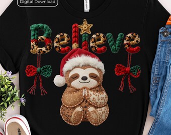 Faux Wolle Schneemann Faultier: Believe (Digitaler Download)