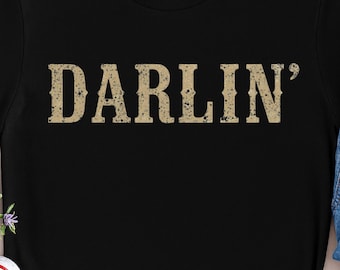 Distressed Cream Western DARLIN’ Sublimation PNG Design for Western T-Shirts, Hoodies, and Boutique Apparel (Digital Download)
