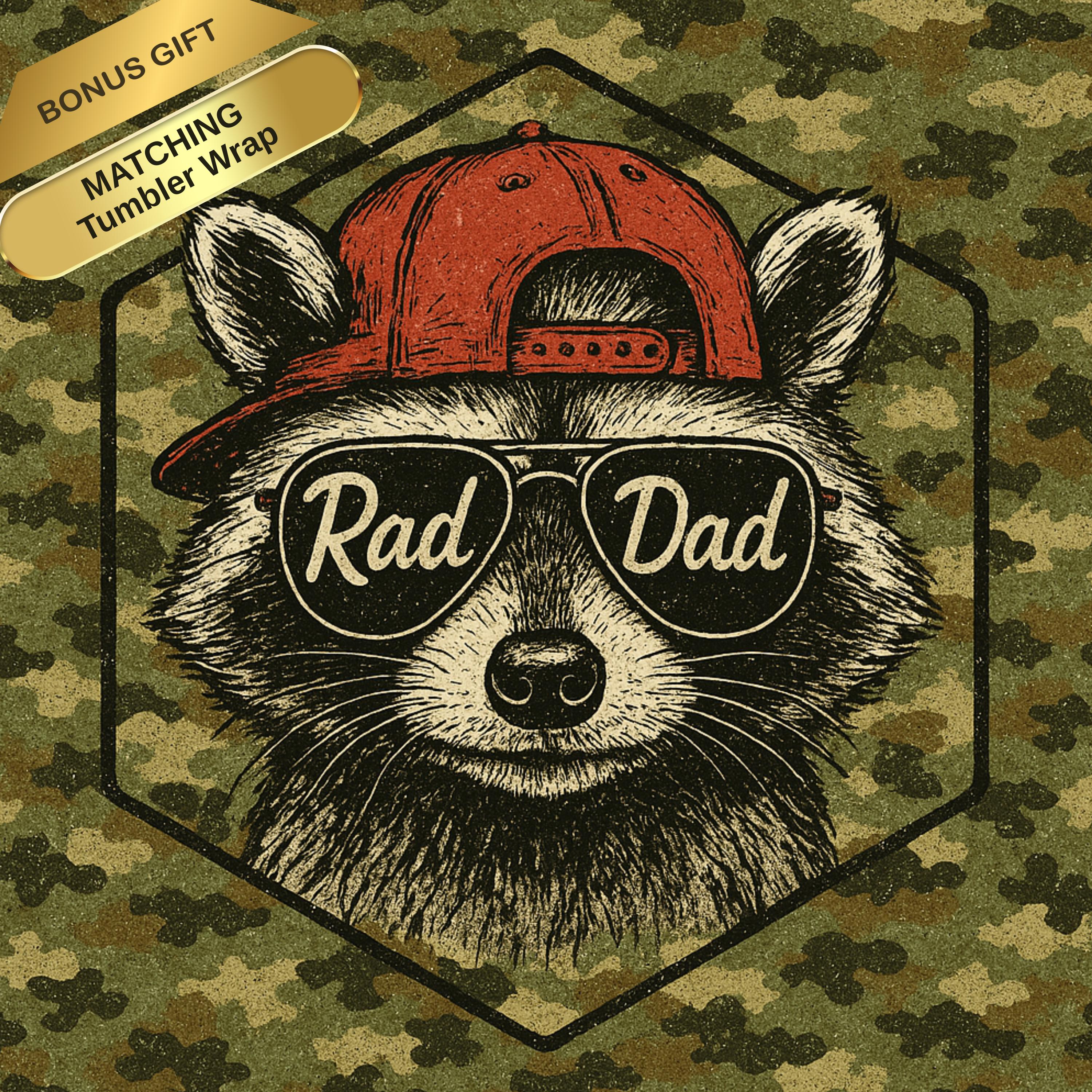Rad Dad Raccoon PNG, Father's Day Design (digital Download) - Etsy