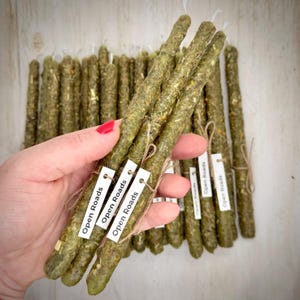 Road Opening Ritual Candles: Beeswax, Herbs & Frankincense - Set of 3