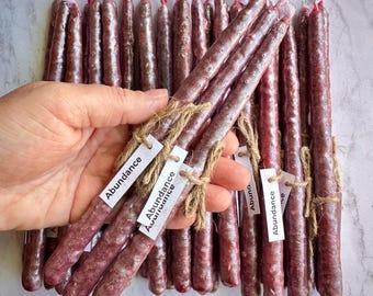 Abundance Ritual bijenwas meditatiekaars Set van 3 kaarsen, 100% bijenwas, kruiden, etherische oliën