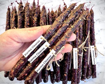 Karma Cleanse Beeswax Ritual Spell Candles: Soul Reset, Karmic Obstacles Removal- set of 3