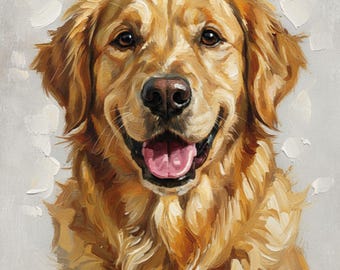 Custom Pet Portrait Custom Dog Painting From Photo Pet Memorial Gift Digital Oil Painting Printed on Canvas Cat Portrait Custom Dog Portrait
