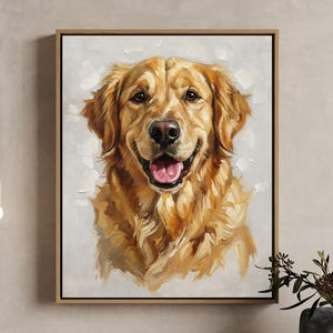 Custom Pet Portrait Custom Dog Painting From Photo Pet Memorial Gift Digital Oil Painting Printed on Canvas Cat Portrait Custom Dog Portrait imagen 2