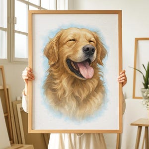 Custom Pet Portrait, Watercolor Pet Painting, Custom Dog Painting from Photo, Pet Memorial Gift, Dog Memorial Gift, Dog Portrait from Photo