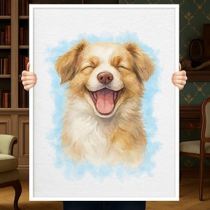 Custom Pet Portrait, Watercolor Pet Painting, Custom Dog Painting from Photo, Pet Memorial Gift, Dog Memorial Gift, Dog Portrait from Photo