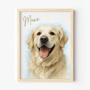 Custom Pet Portrait, Watercolor Pet Painting, Custom Dog Painting from Photo, Pet Memorial Gift, Dog Memorial Gift, Dog Portrait from Photo