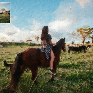 Custom Painting from Photo, Custom Landscape or Portrait Painting, Custom Birthday Gifts for Husband, Digital Oil Painting Printed on Canvas afbeelding 11