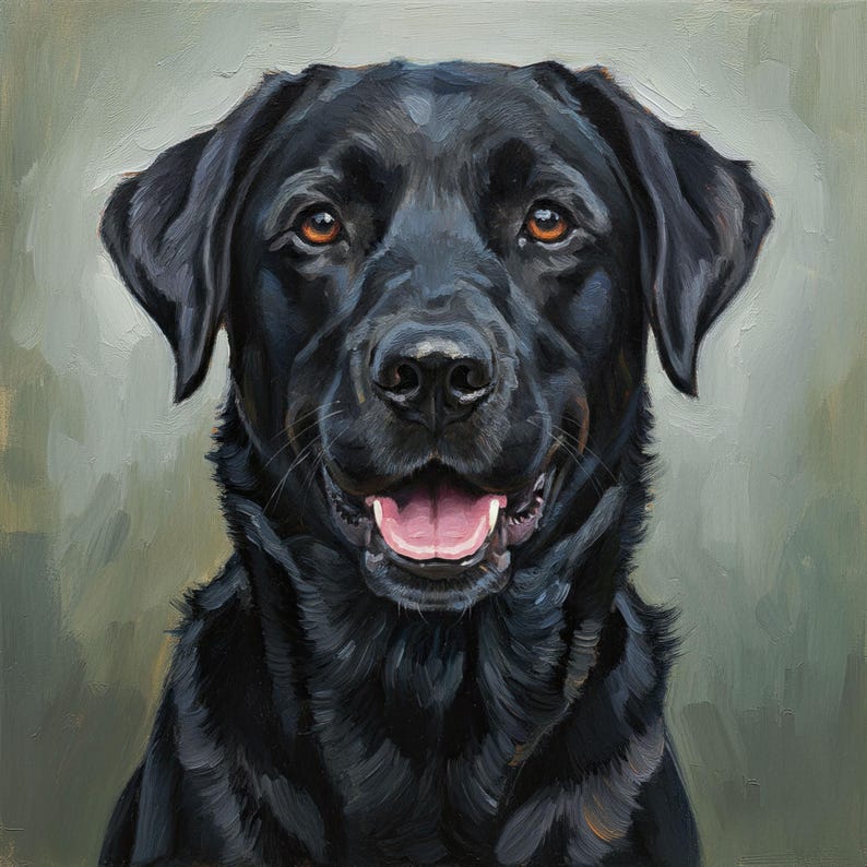 Custom Pet Portrait Custom Dog Painting From Photo Pet Memorial Gift Digital Oil Painting Printed on Canvas Cat Portrait Custom Dog Portrait imagen 12