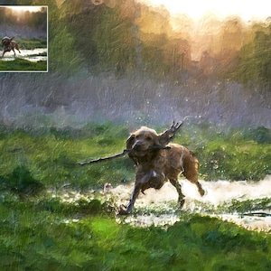 Custom Painting from Photo, Custom Landscape or Portrait Painting, Custom Birthday Gifts for Husband, Digital Oil Painting Printed on Canvas afbeelding 10