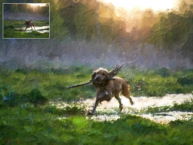 Custom Painting from Photo, Custom Landscape or Portrait Painting, Custom Birthday Gifts for Husband, Digital Oil Painting Printed on Canvas afbeelding 10