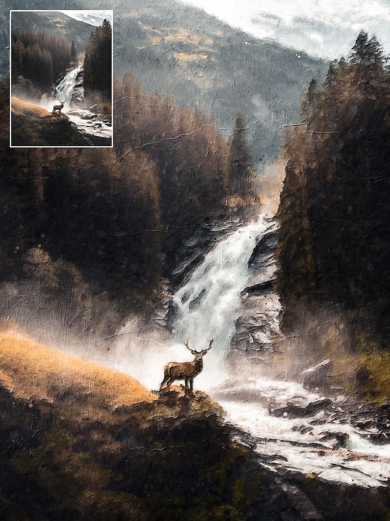 Custom Painting from Photo, Custom Landscape or Portrait Painting, Custom Birthday Gifts for Husband, Digital Oil Painting Printed on Canvas afbeelding 9