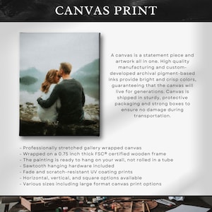 Custom Painting from Photo, Custom Landscape or Portrait Painting, Custom Birthday Gifts for Husband, Digital Oil Painting Printed on Canvas afbeelding 5