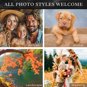 Custom Painting from Photo, Custom Landscape or Portrait Painting, Custom Birthday Gifts for Husband, Digital Oil Painting Printed on Canvas afbeelding 12