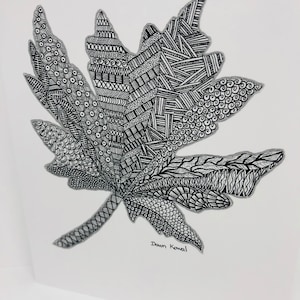 Maple Shape Leaf Notitiekaarten * 5 kaarten * 3 ontwerpen * Origineel kunstwerk * Blanco kaarten * Kwaliteitsbriefpapier