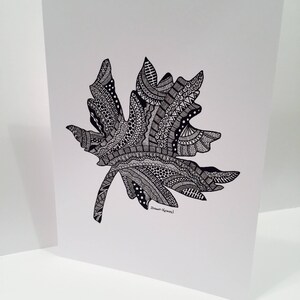 Cartes de correspondance en forme de feuille d'après l'oeuvre d'art originale de Dawn Kowal vierges à l'intérieur pour la papeterie Lost Art of Letters