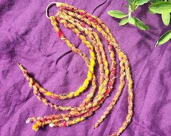 Colorful Wool Dreadlocks on Hair Band - Long