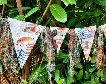 Cute Woodland Mushroom Garland - 68" length