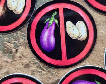No Dick-Taters Stickers - 1.5" stickers 10 pieces