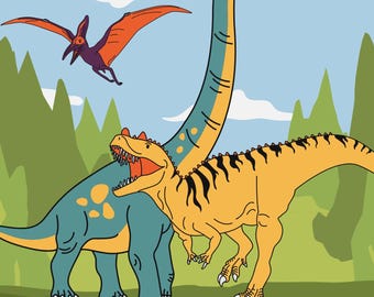 Libro da colorare sui dinosauri