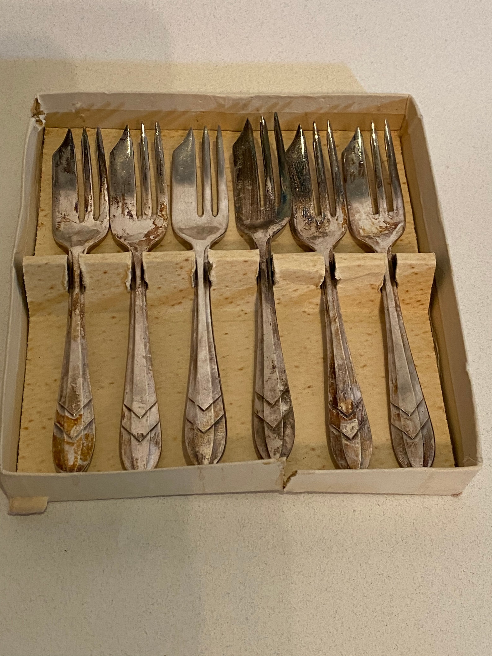 Set of 6 Sheffield cake forks Etsy
