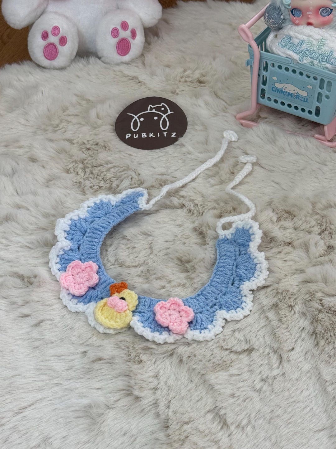 Crochet Ruffle Collar for Cats - Cute Handmade Accessory/crochet Ruffle ...