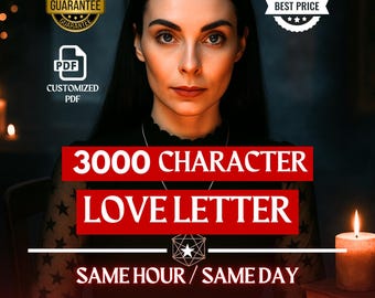 Same Hour Psychic Love Letter from Your Person – Channeled Love Message, Love Tarot Reading, Psychic Reading