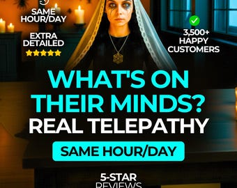 Same Hour Real Telepathy Reading, Same Day Tarot Reading, What's on Their Minds Reading, Honest and Accurate Psychic Emphaty, Psychic Tarot