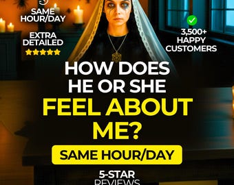 How Does He or She Feel About Me?, What Are His Feelings Towards Me?, Same Hour Tarot Reading, Quick Love Reading, Exact His Thoughts