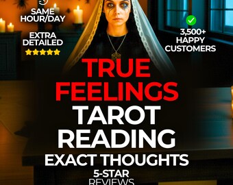True Feelings & Exact Thoughts Tarot Reading, Clairvoyant Reading, Same Hour Delivery, Psychic Love Reading, Telepathic Relationship Insight
