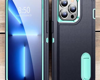 Funda para iPhone a prueba de golpes: Rugged Defender Hybrid Cover con soporte