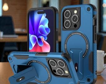 Funda MagSafe para iPhone con soporte: doble capa a prueba de golpes