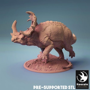 Dinosaur Creature Miniature (Large) | Rescale Miniatures | Painting D&D Tabletop Miniature Pathfinder 5e