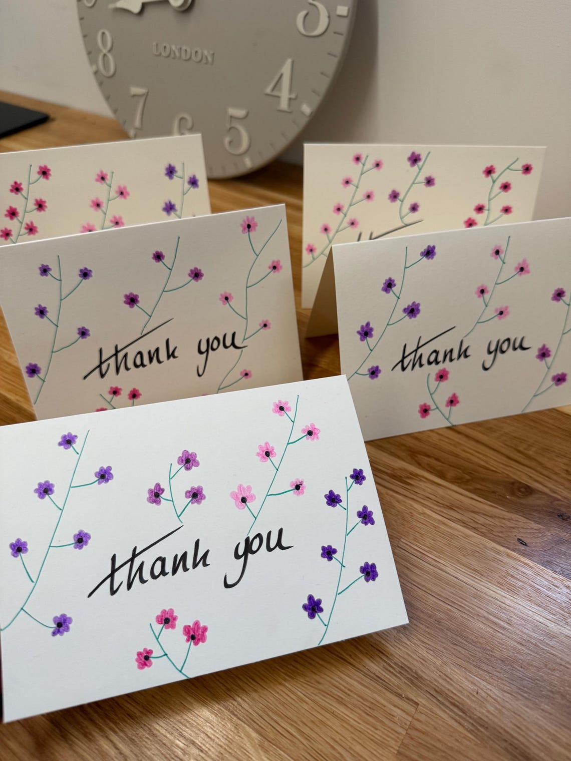 Handmade Thank You Card - Etsy