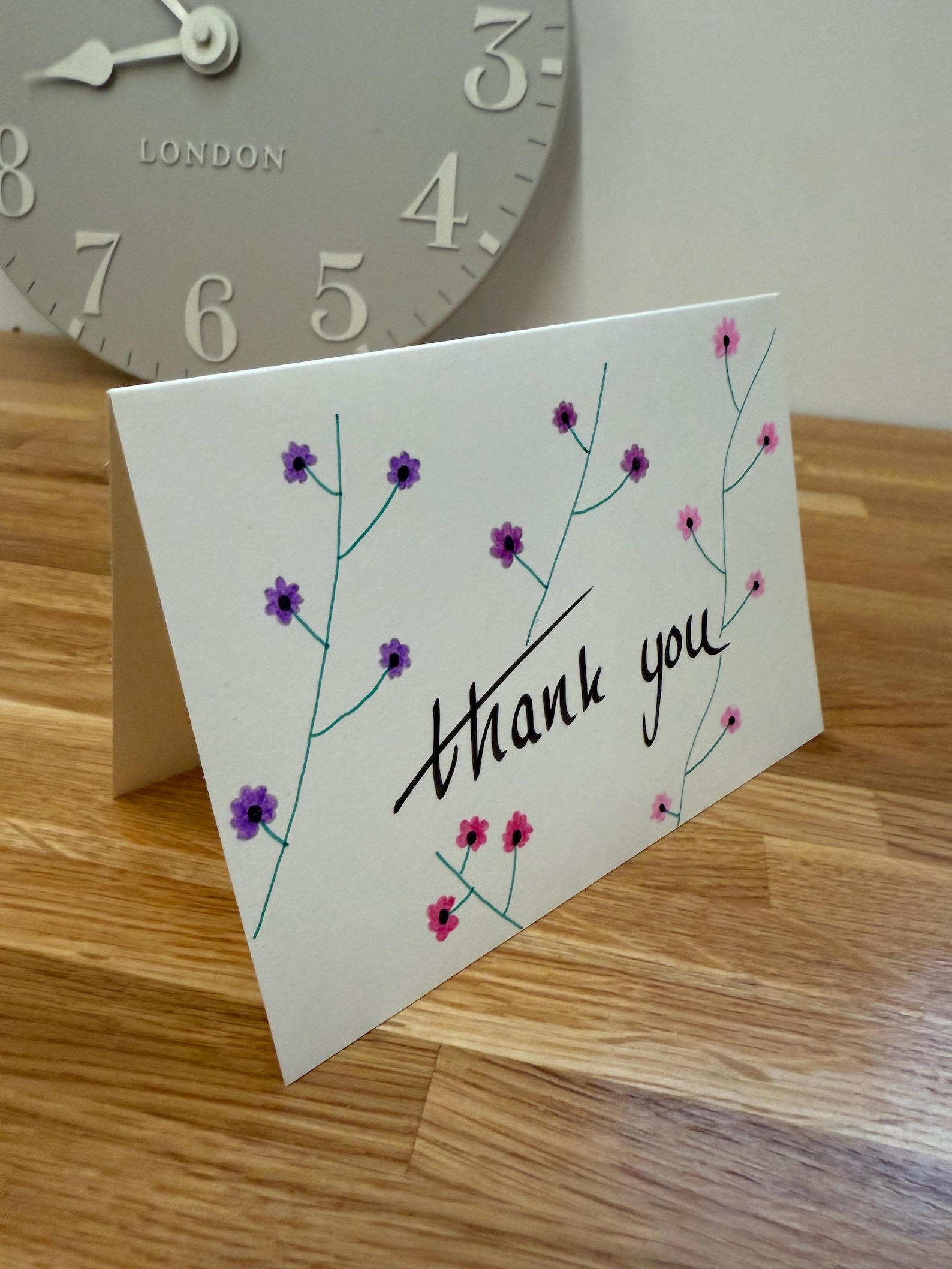 Handmade Thank You Card - Etsy