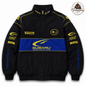 Vintage Subaru Racing Jacket: Y2K Motorsport Bomber Coat Retro Streetwear